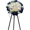 QF0631-White Pom Pom Wreath QF0631-White Pom Pom Wreath