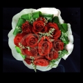 QF1235-red roses bouquet